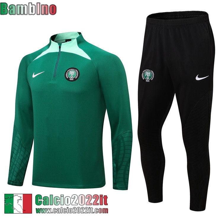 Nigeria Tute Calcio verde Bambini 2022 2023 TK279