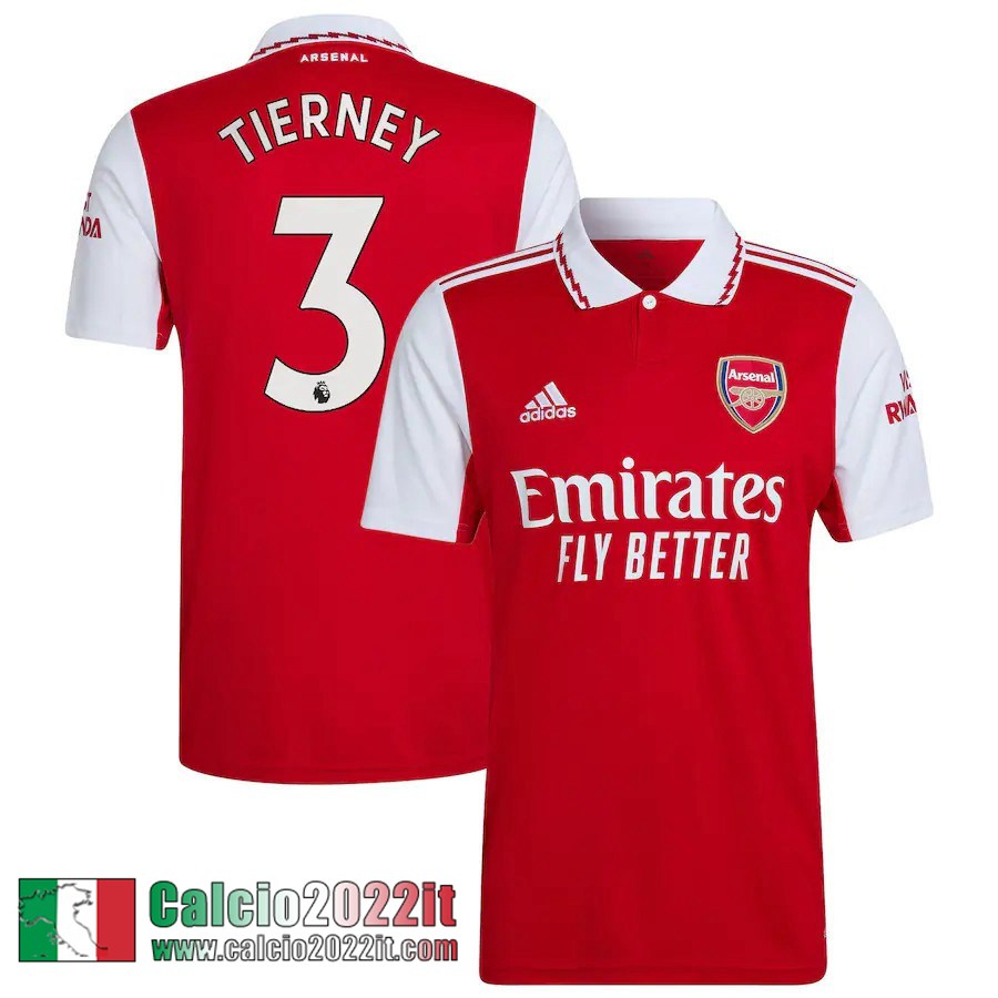 Arsenal Maglia Calcio Prima Uomo 2022 2023 Tierney 3