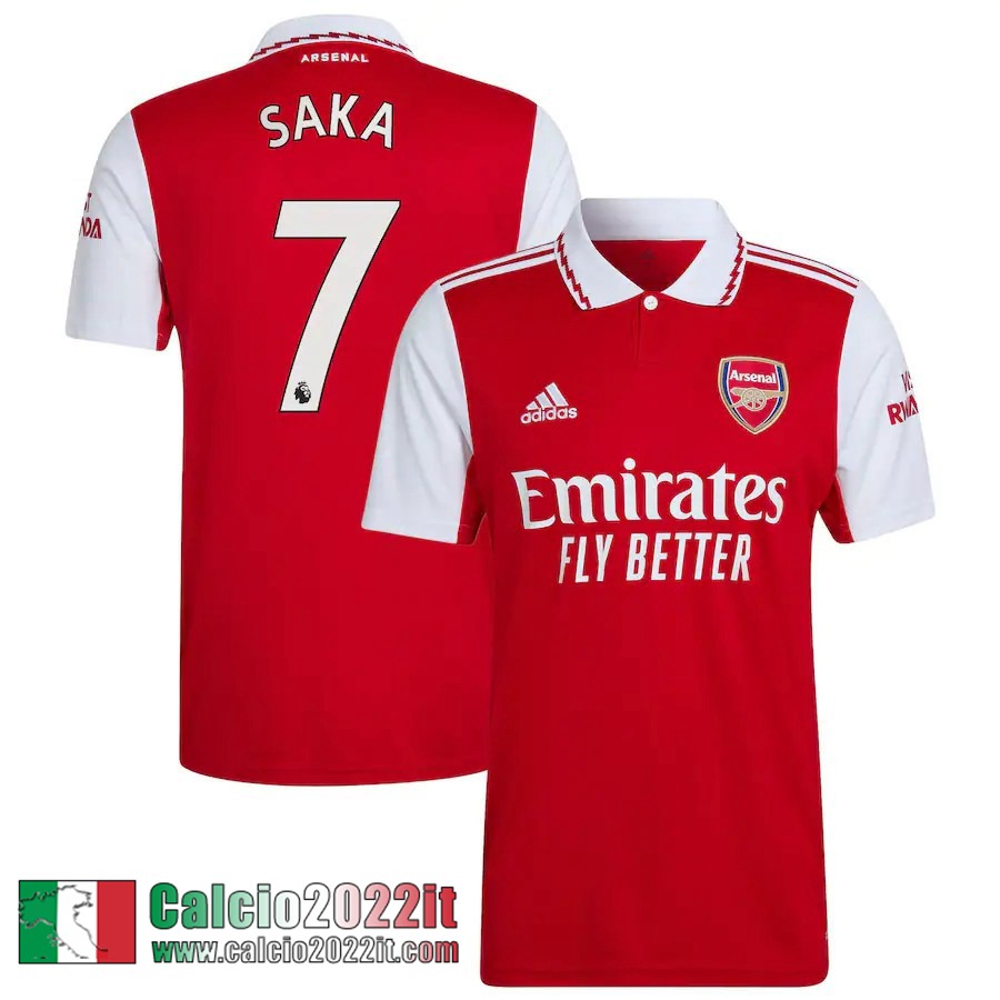 Arsenal Maglia Calcio Prima Uomo 2022 2023 Saka 7
