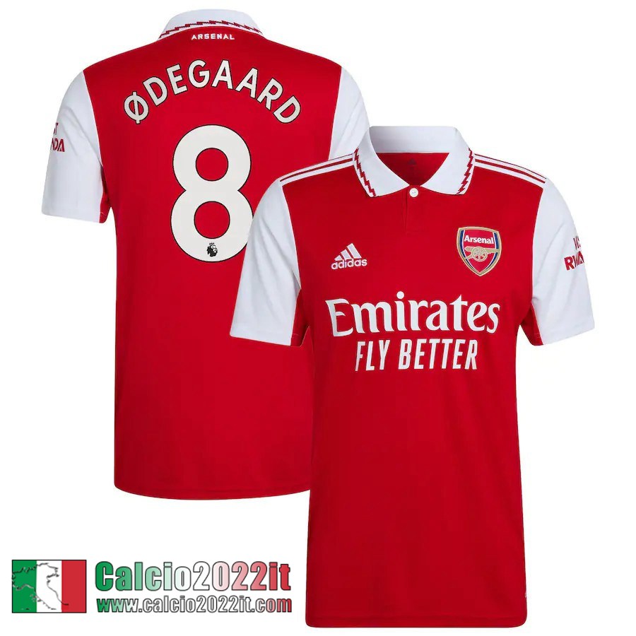 Arsenal Maglia Calcio Prima Uomo 2022 2023 Ødegaard 8