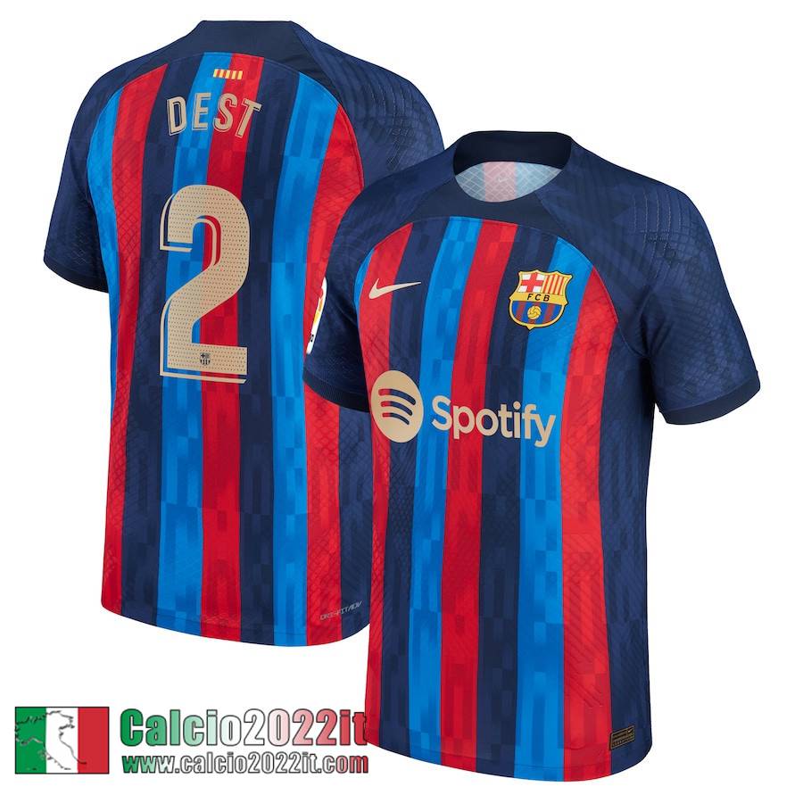 Barcellona Maglia Calcio Prima Uomo 2022 2023 Sergiño Dest 2