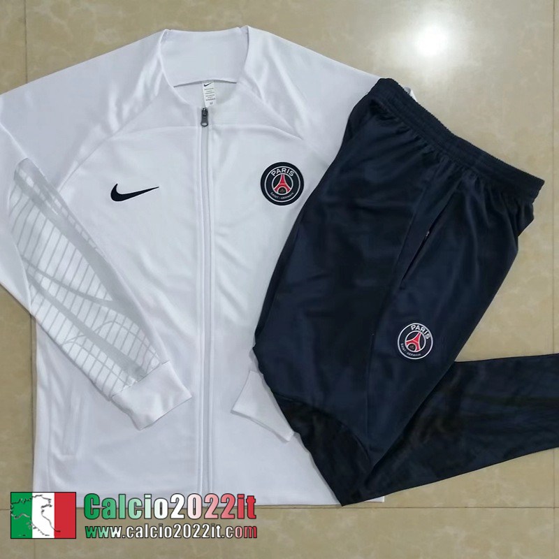 PSG Full Zip Giacca Bianco Uomo 2022 2023 JK411