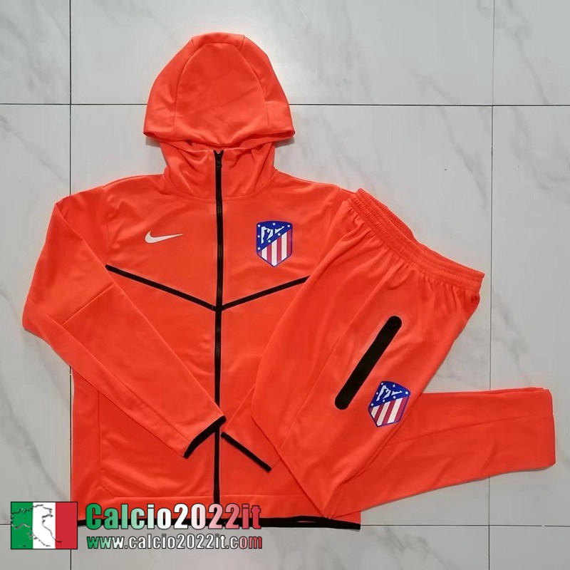 Atletico Madrid Full Zip Hoodie - Giacca arancia Uomo 2022 2023 JK423