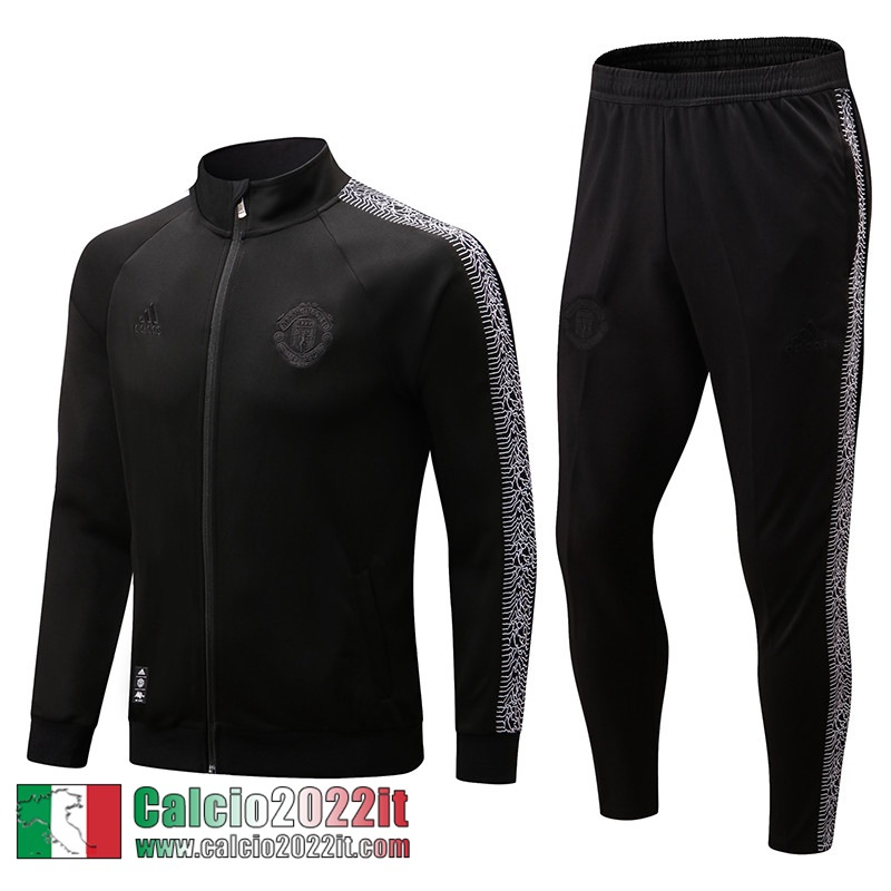 Manchester United Full Zip Giacca Nero Uomo 2022 2023 JK434