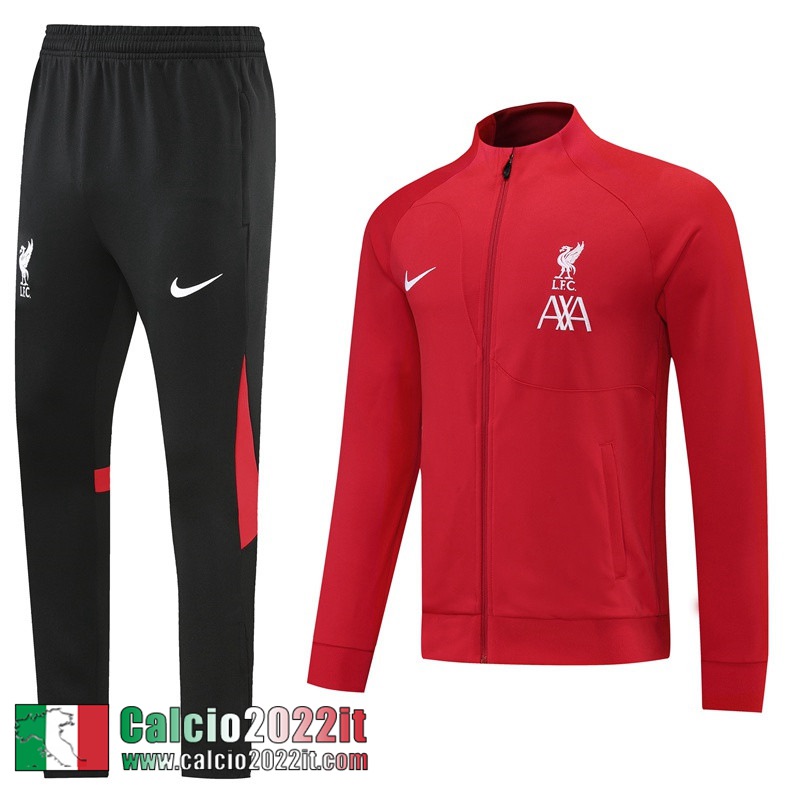 Liverpool Full Zip Giacca rosso Uomo 2022 2023 JK437