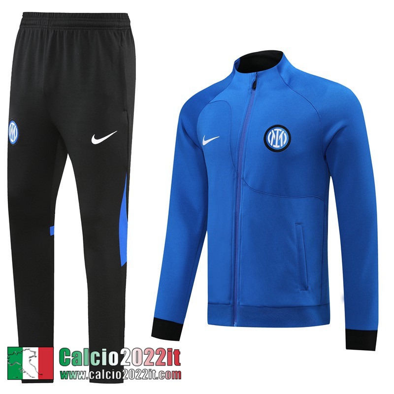 Inter Milan Full Zip Giacca blu Uomo 2022 2023 JK438