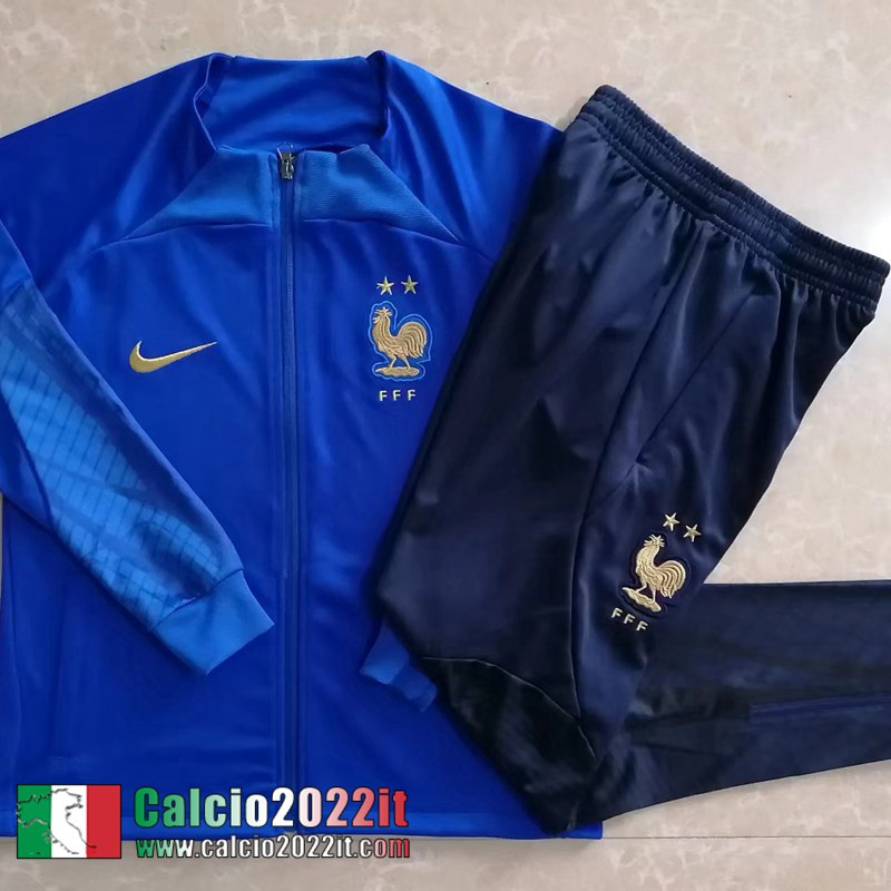 Francia Full Zip Giacca blu Uomo 2022 2023 JK449