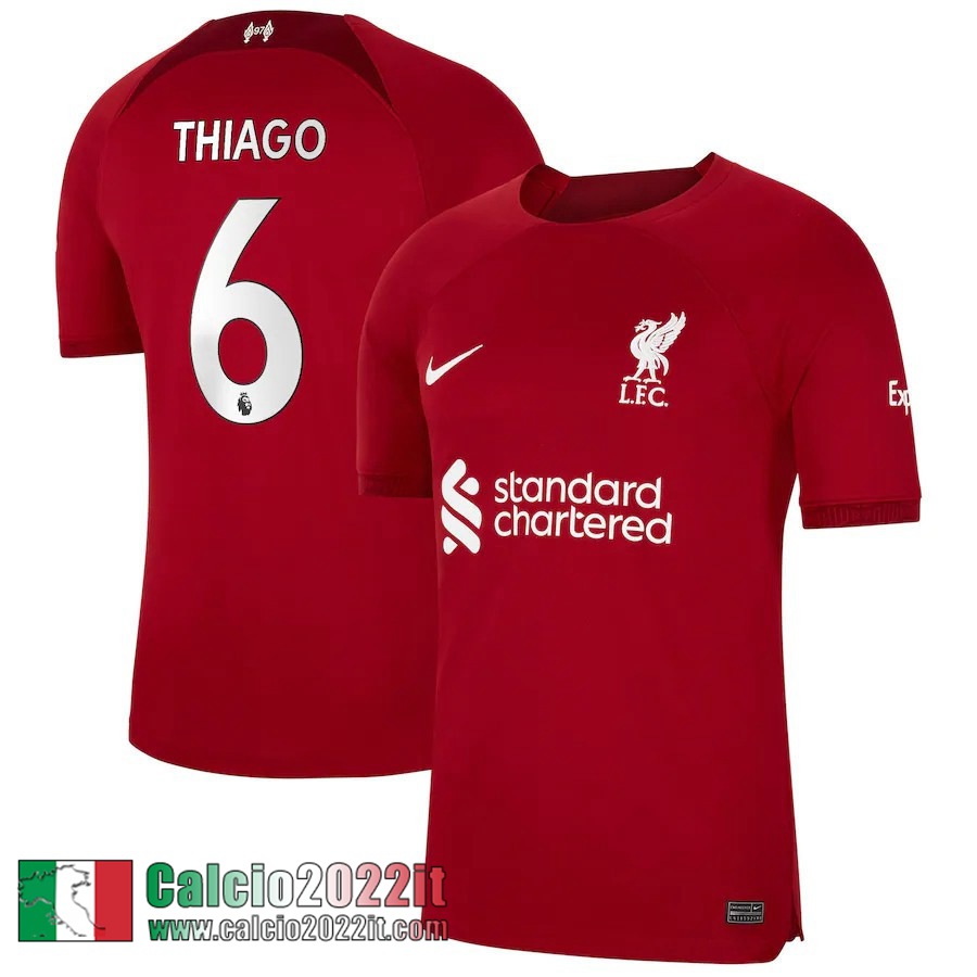 Liverpool Maglia Calcio Prima Uomo 2022 2023 Thiago 6