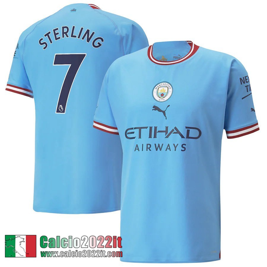 Manchester City Maglia Calcio Prima Uomo 2022 2023 Sterling 7