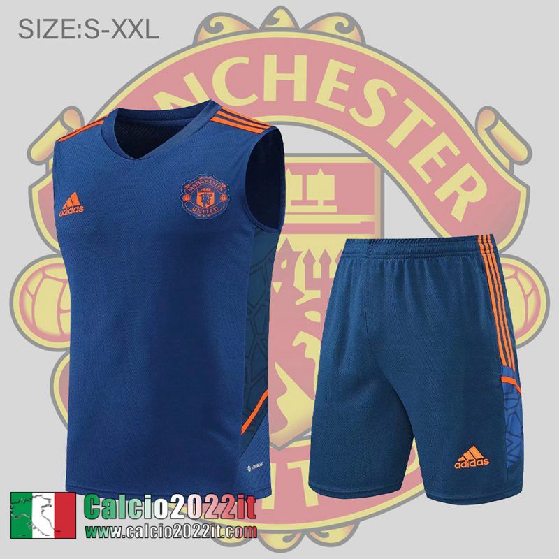 Manchester United Senza maniche blu Uomo 2022 2023 PL515