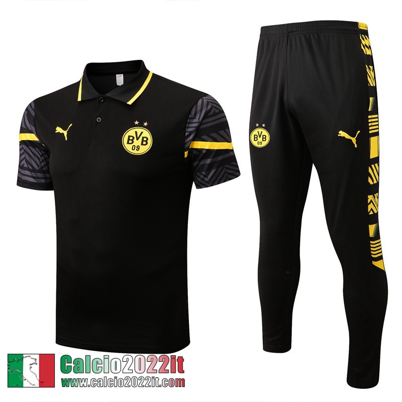 Dortmund Polo Nero Uomo 2022 2023 PL575