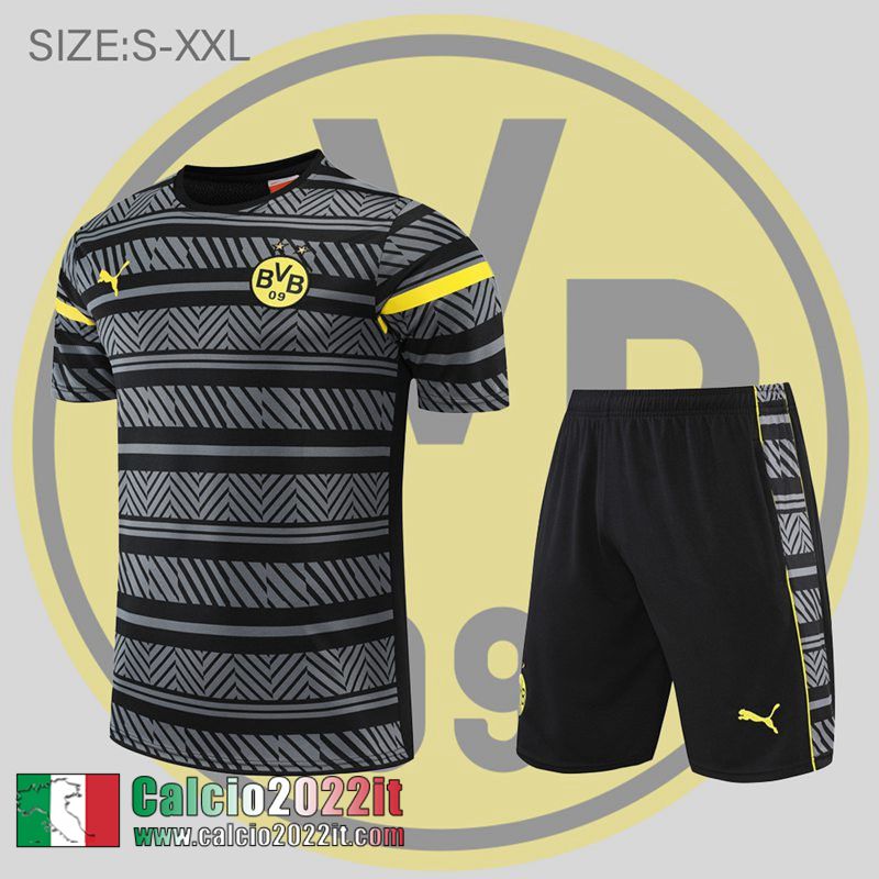 Dortmund T-Shirt grigio nero Uomo 2022 2023 PL592
