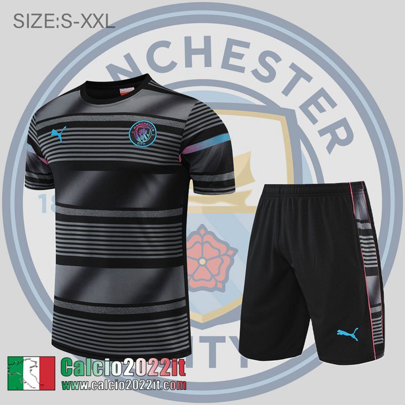 Manchester City T-Shirt grigio nero Uomo 2022 2023 PL594