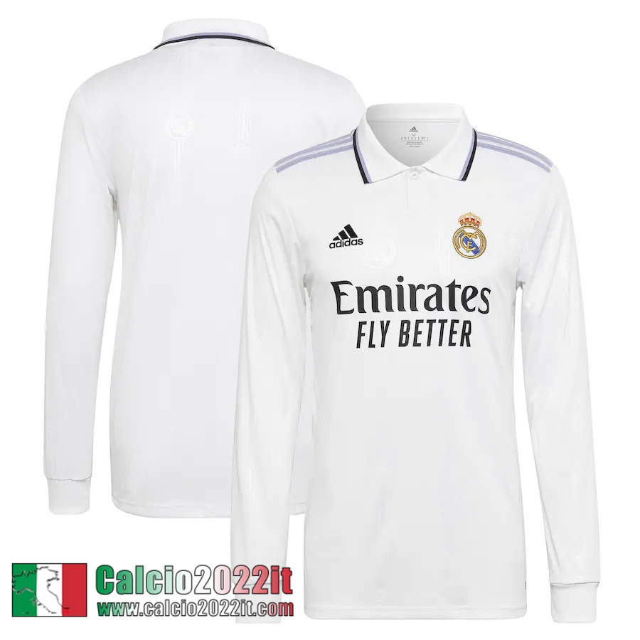 Real Madrid Maglia Calcio Manga Larga Prima Uomo 2022 2023