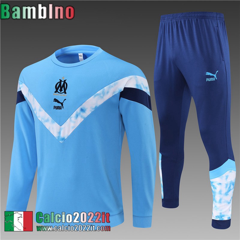Marsiglia Tute Calcio blu Bambini 2022 2023 TK299