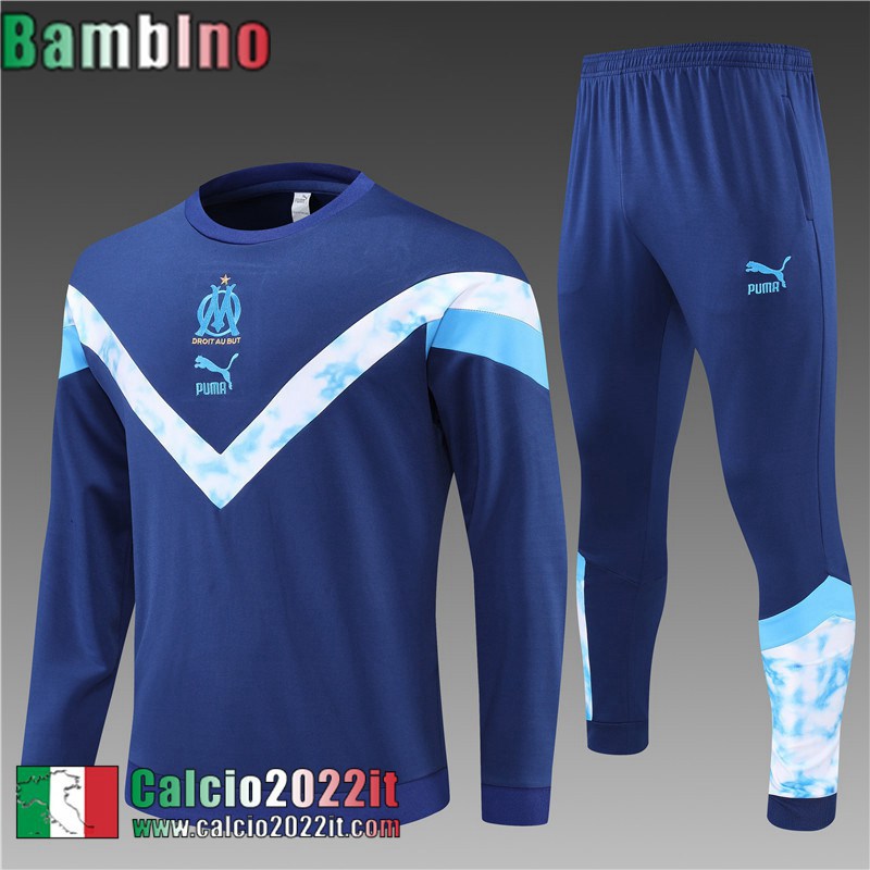 Marsiglia Tute Calcio blu Bambini 2022 2023 TK300