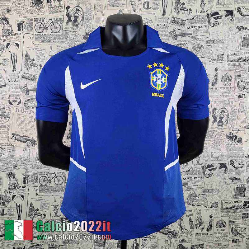 Brasile Retro Maglia Calcio Blu Uomo 2002 AG24