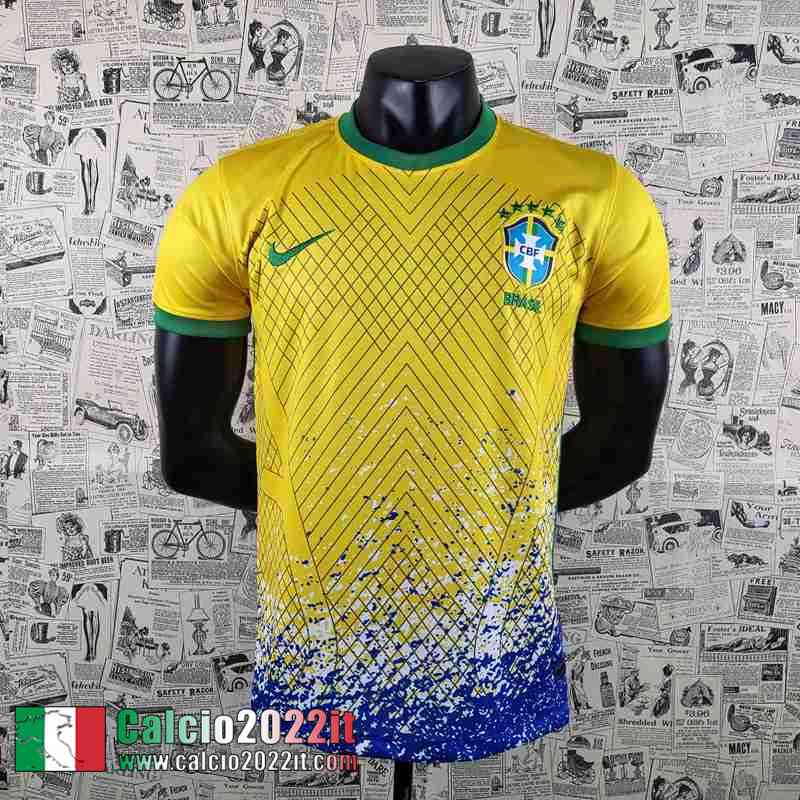 Brasile Maglia Calcio Giallo Uomo AG29