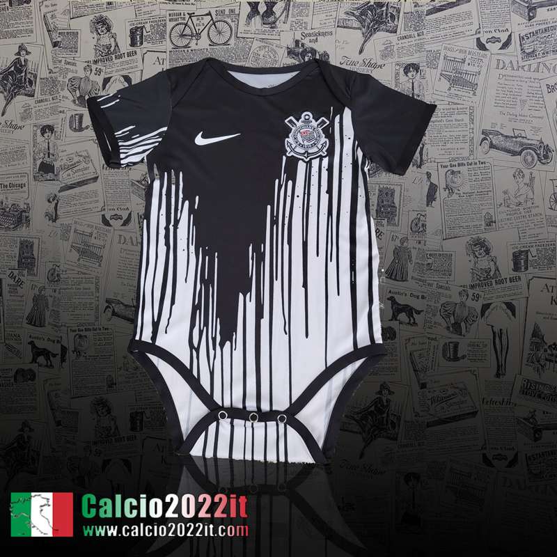 Corinthians Maglia Calcio Nero bianco Baby 2022 2023 AK34