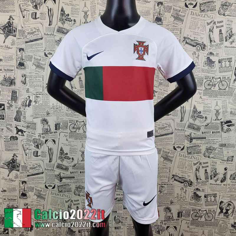 Portogallo Maglia Calcio Coppa del Mondo Seconda Bambini 2022 AK51