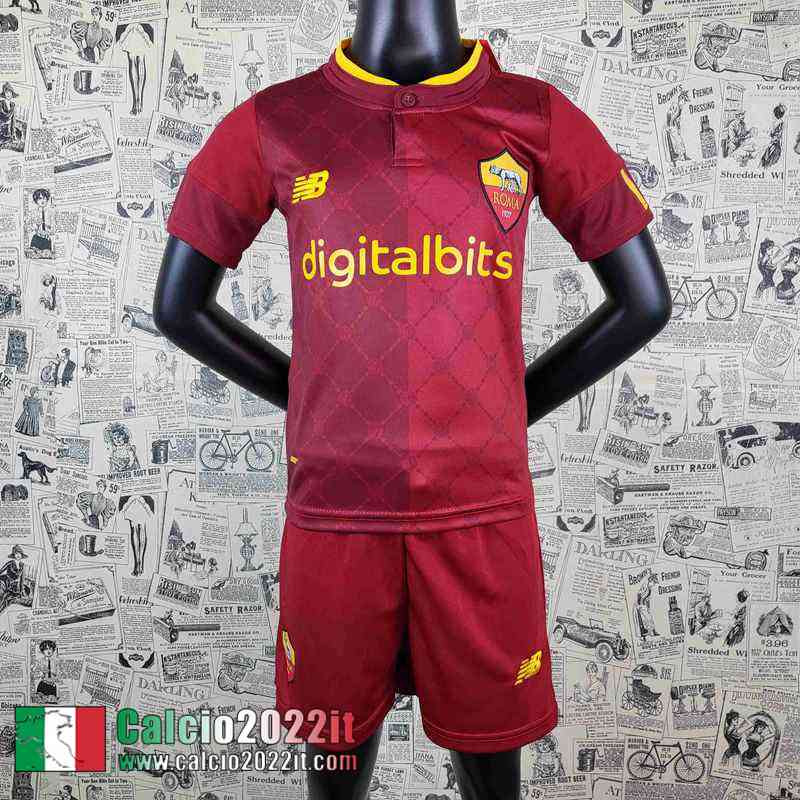 AS Roma Maglia Calcio Prima Bambini 2022 2023 AK57