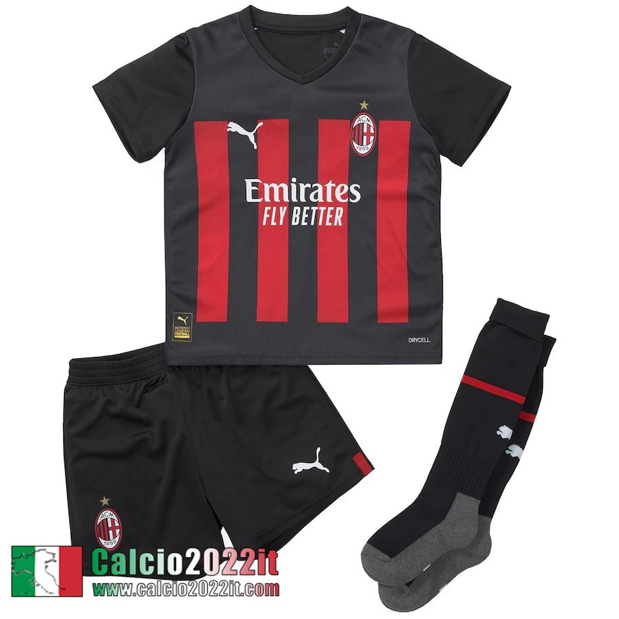 AC Milan Maglia Calcio Prima Bambini 2022 2023 AK61