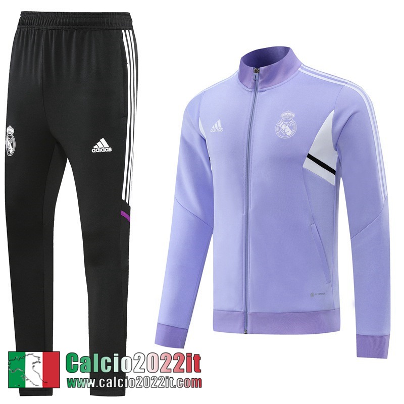 Real Madrid Full Zip Giacca Viola Uomo 2022 2023 JK451