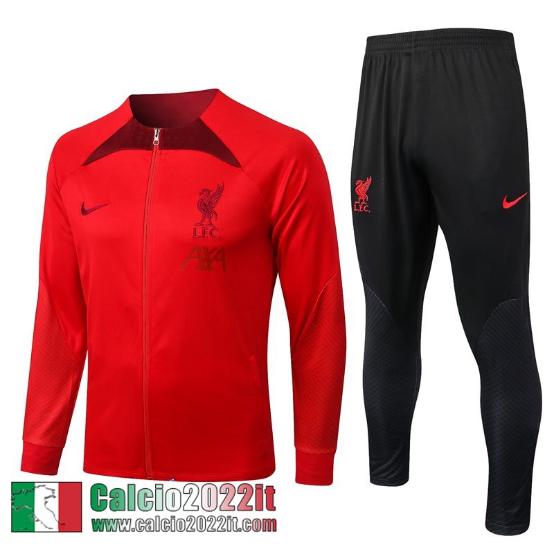Liverpool Full Zip Giacca rosso Uomo 2022 2023 JK495