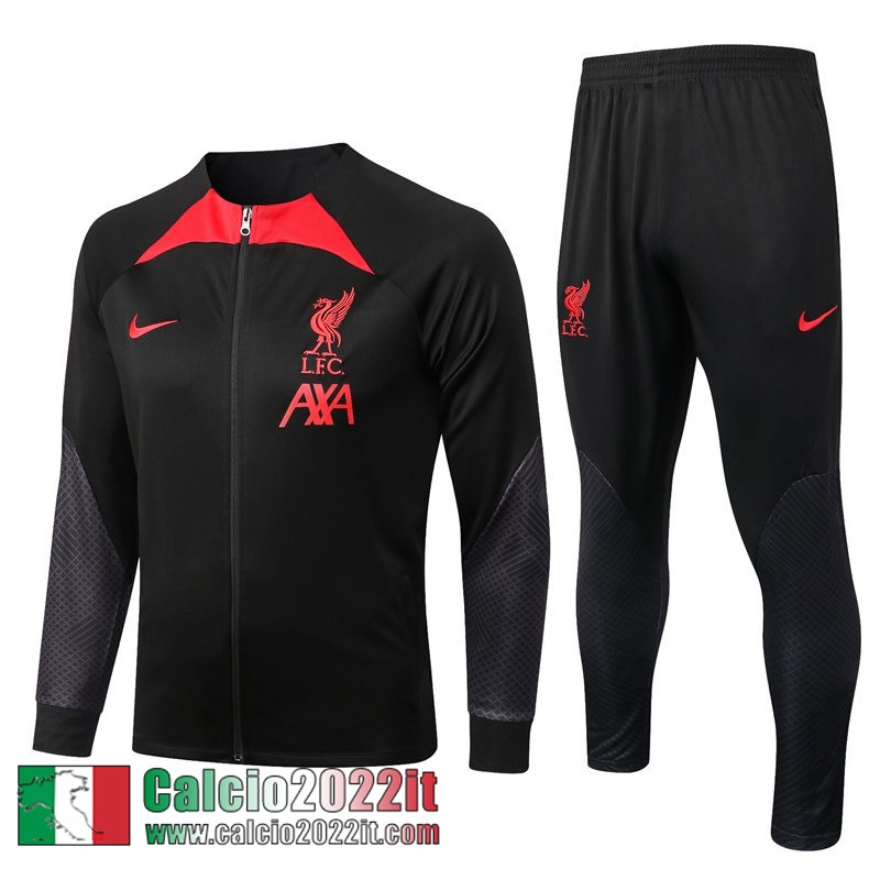 Liverpool Full Zip Giacca Nero Uomo 2022 2023 JK498