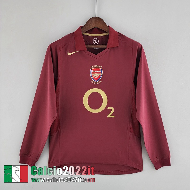 Arsenal Retro Maglia Calcio Prima Uomo Manga Larga 05 06 FG181