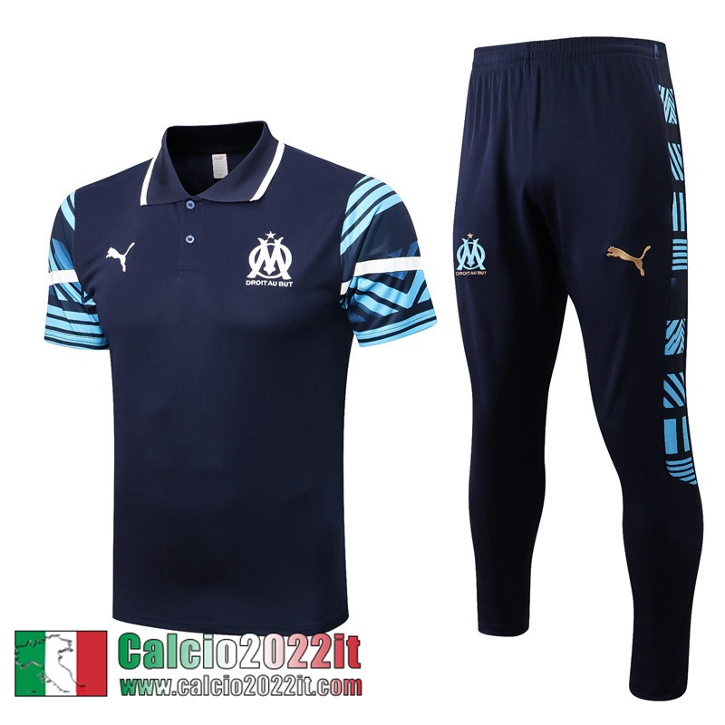 Olympique Marsiglia Polo Shirts blu Uomo 2022 2023 PL606