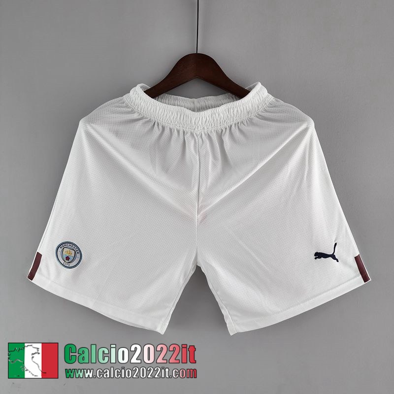 Manchester City Pantaloncini Calcio Bianco Uomo 2022 2023 DK182