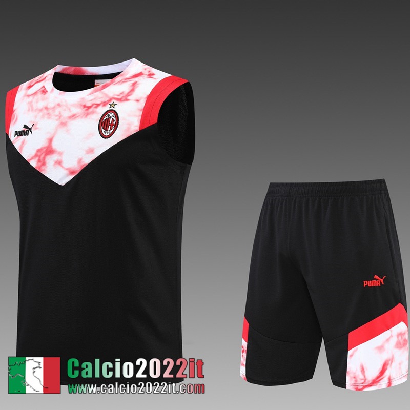 AC Milan Tute Calcio Senza maniche Nero Uomo 2022 2023 TG389