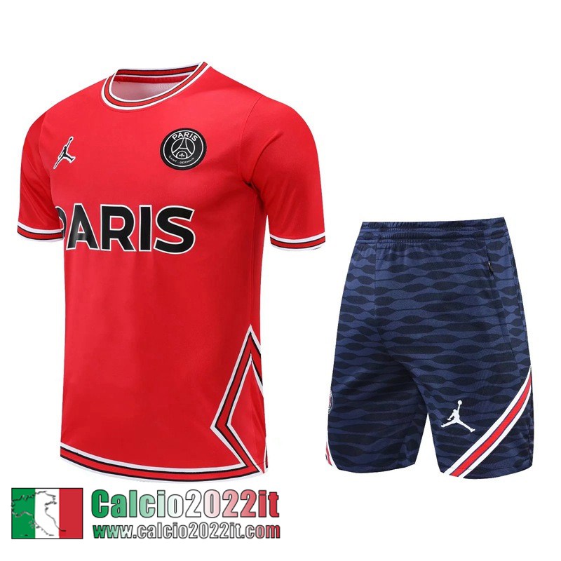 PSG Tute Calcio T Shirt rosso Uomo 2022 2023 TG408