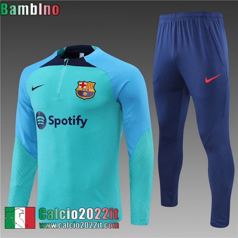 Barcellona Tute Calcio blu Bambini 2022 2023 TK318