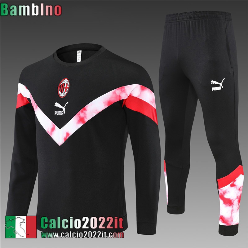 AC Milan Tute Calcio Nero Bambini 2022 2023 TK324