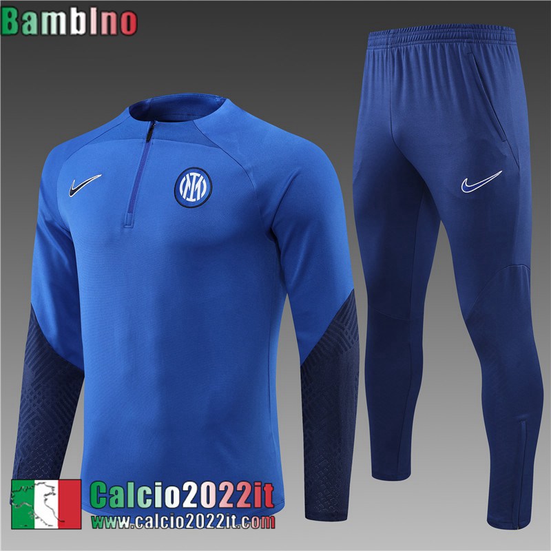 Inter Milan Tute Calcio blu Bambini 2022 2023 TK335