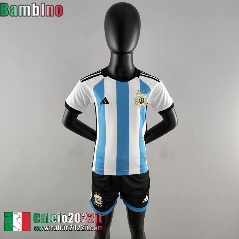 Argentina Maglia Calcio Prima Bambini 2022 2023 AK78