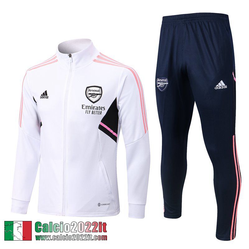 Arsenal Full-Zip Giacca Bianco Uomo 2022 2023 JK527