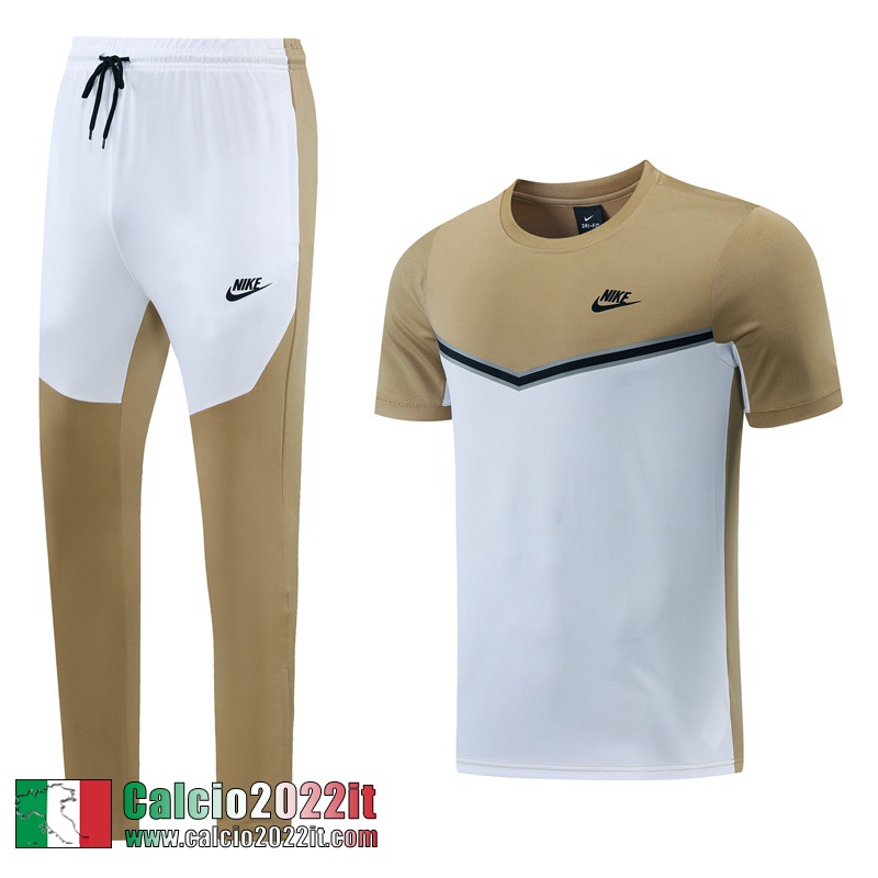 Sport Tute Calcio T Shirt bianco cachi Uomo 2022 2023 TG479