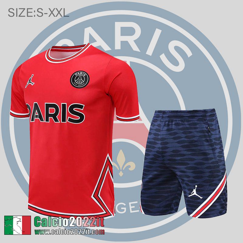PSG Paris Tute Calcio T Shirt rosso Uomo 2022 2023 TG485