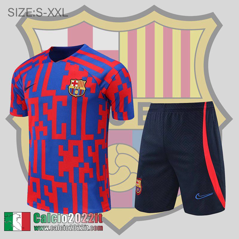 Barcellona Tute Calcio T Shirt Rosso & blu Uomo 2022 2023 TG487