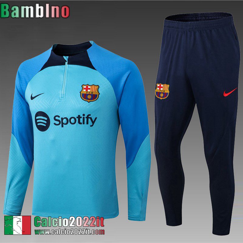 Barcellona Tute Calcio blu Bambini 2022 2023 TK348