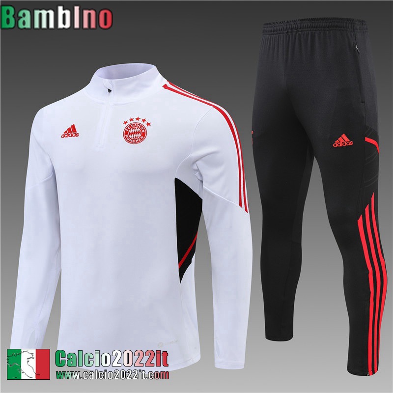 Bayern Monaco Tute Calcio Bianco Bambini 2022 2023 TK360