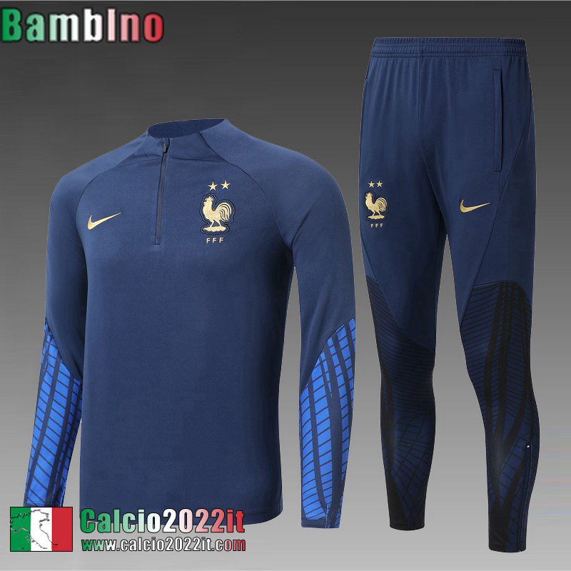 Francia Tute Calcio blu Bambini 2022 2023 TK379