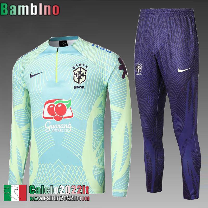 Brasile Tute Calcio verde chiaro Bambini 2022 2023 TK380