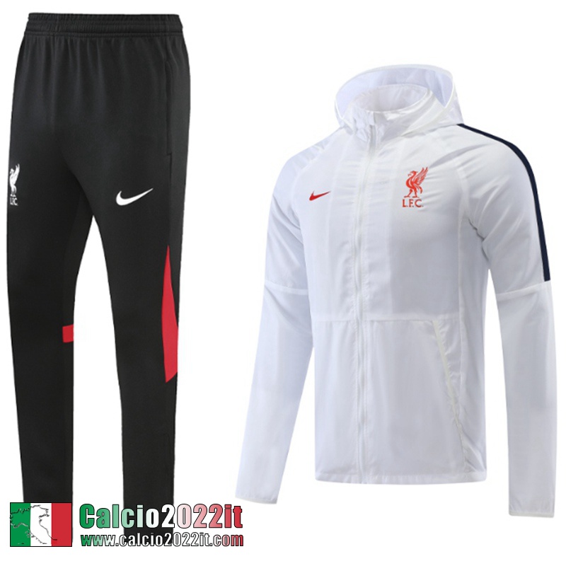 Liverpool Giacca a vento Cappuccio Bianco Uomo 2022 2023 WK107