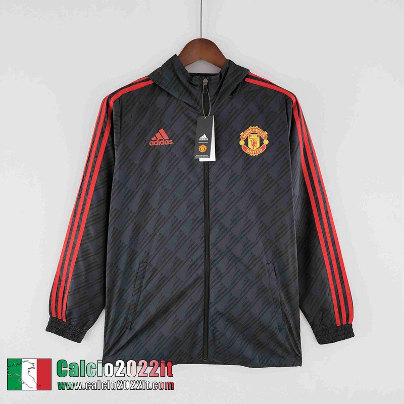 Manchester United Giacca a vento Cappuccio blu Uomo 2022 2023 WK118