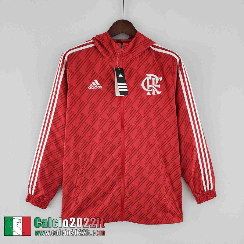 flamengo Giacca a vento Cappuccio rosso Uomo 2022 2023 WK119