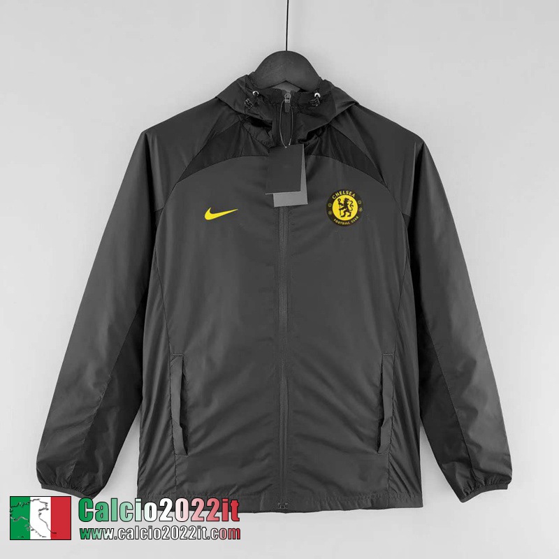 Chelsea Giacca a vento Cappuccio Nero Uomo 2022 2023 WK126